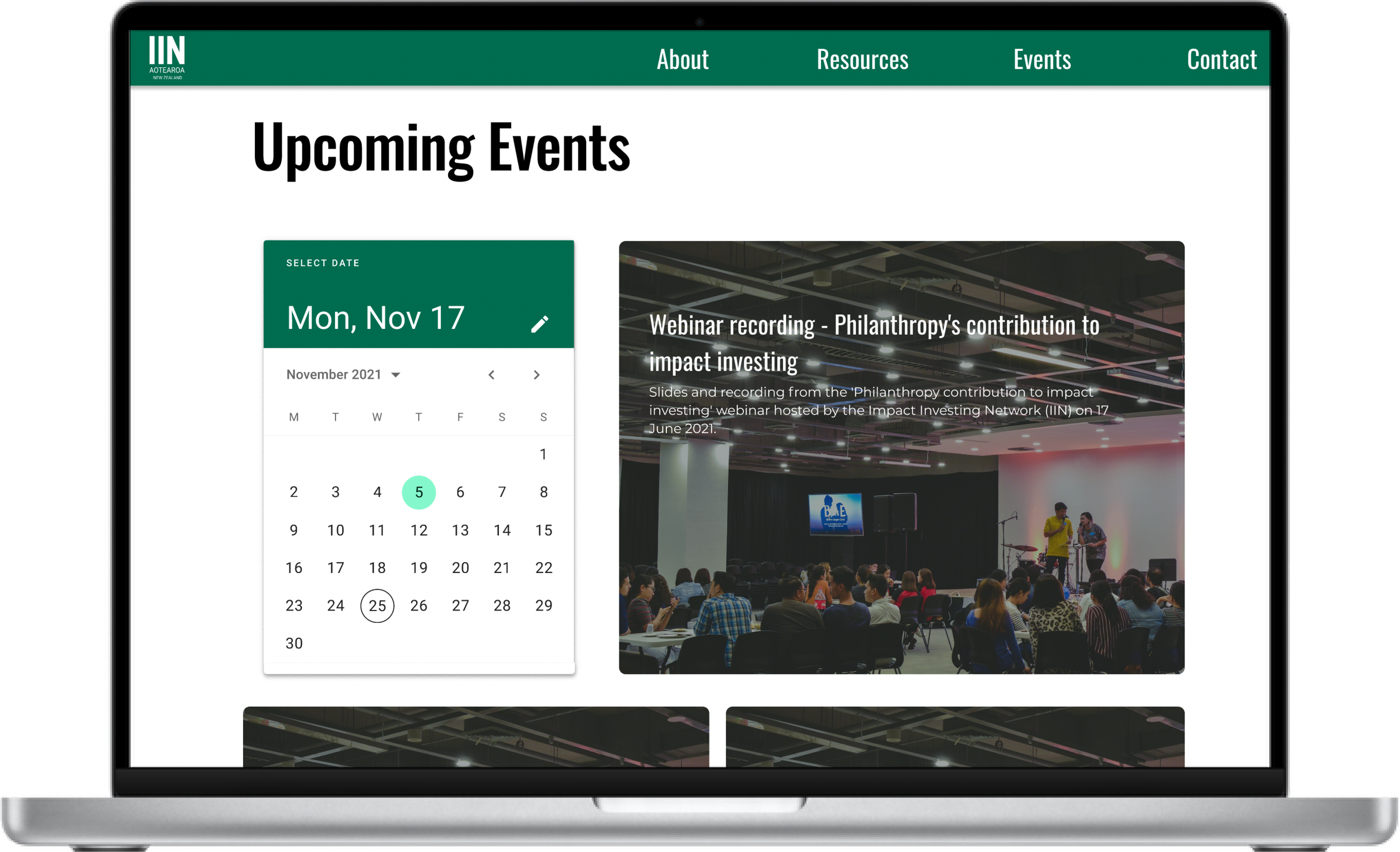 Impact Investing Network project preview